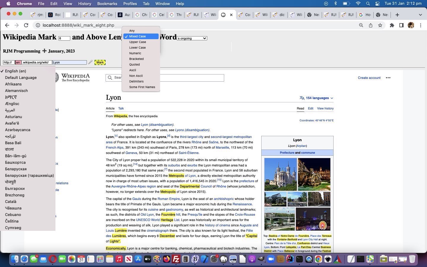 Wikipedia Colour Coded Mark Word Categorization Tutorial