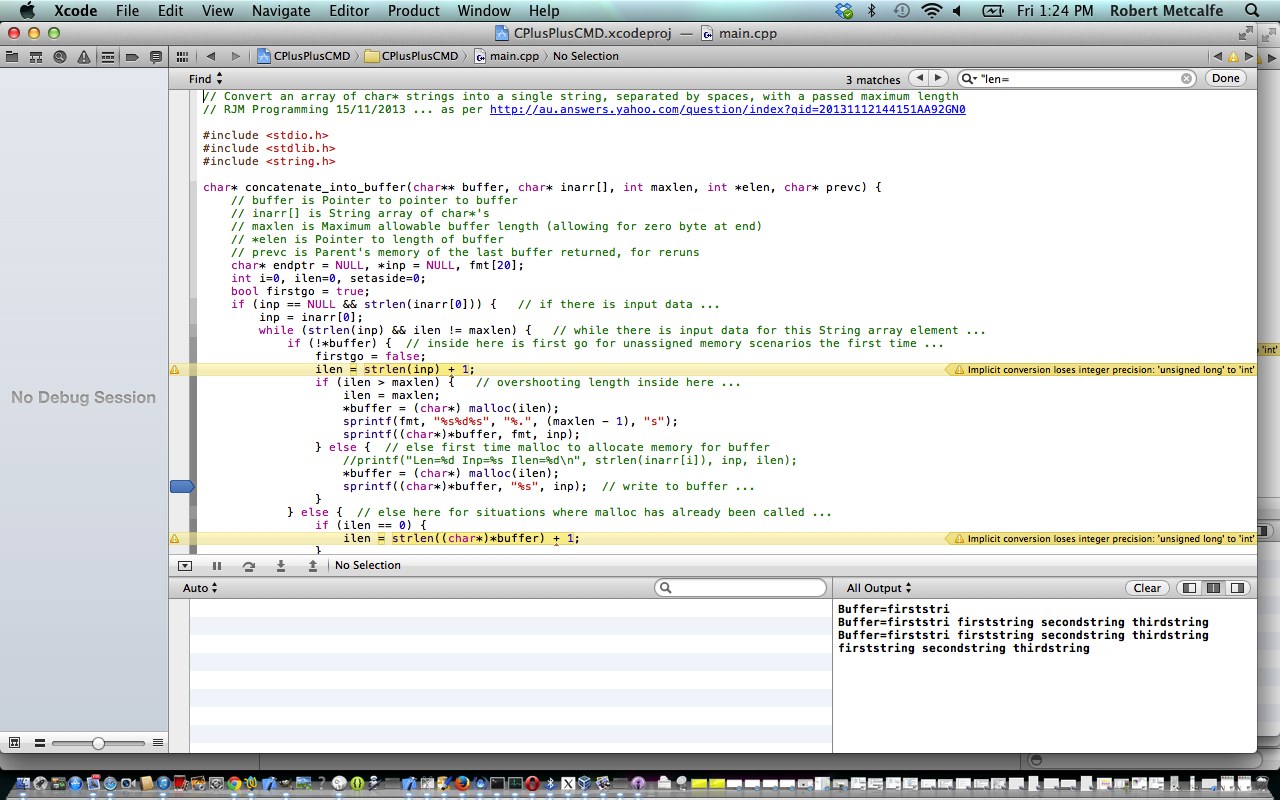 Xcode Debug C Strings Program Tutorial