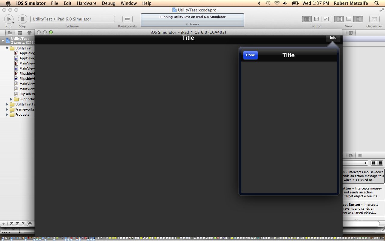 Xcode iOS Utility Application Primer Tutorial Xcode iOS Utility Application Primer Tutorial