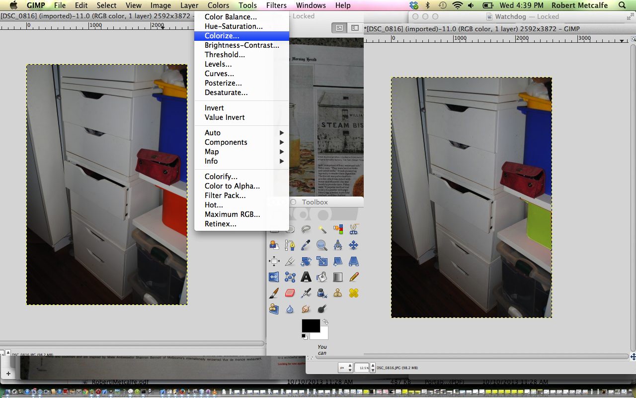 Gimp Colourize Tutorial