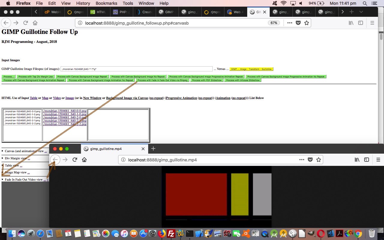 Gimp Guillotine Follow Up PDF Slideshow and Video Tutorial