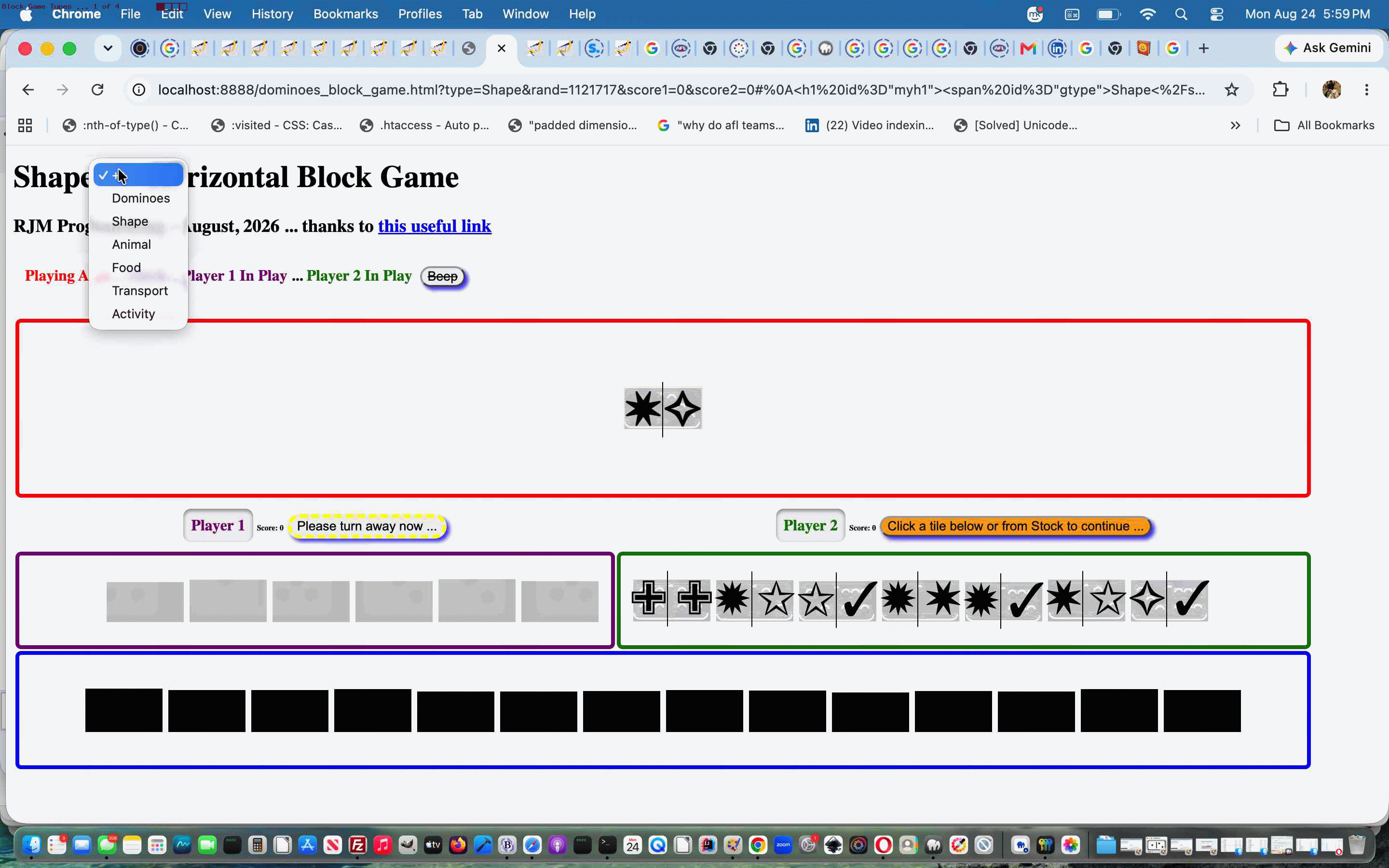 Horizontal Block Game Types Tutorial