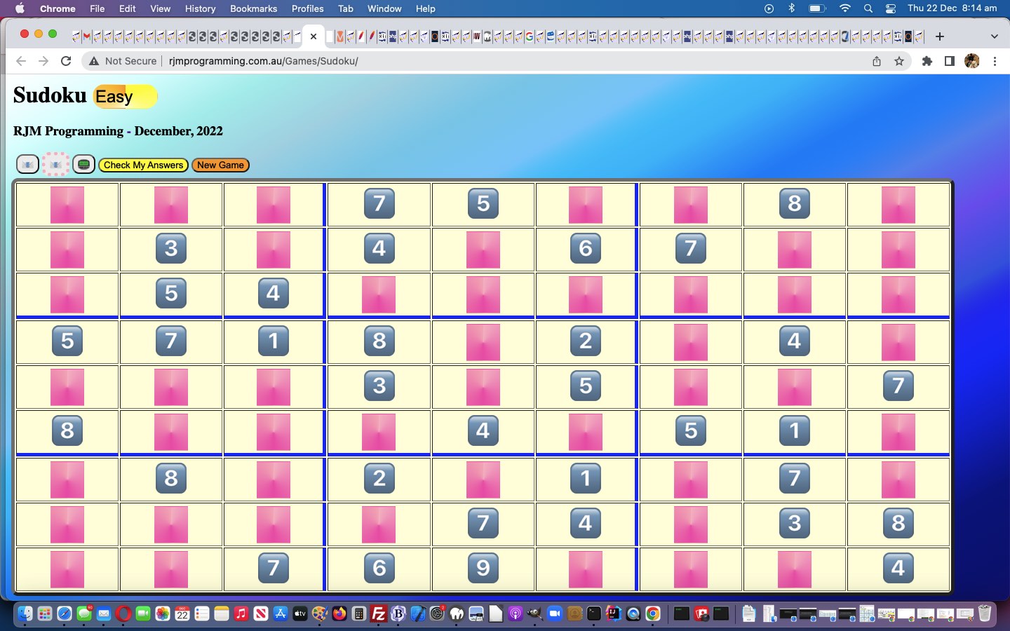 PHP/HTML/Javascript Sudoku Game Legibility Tutorial