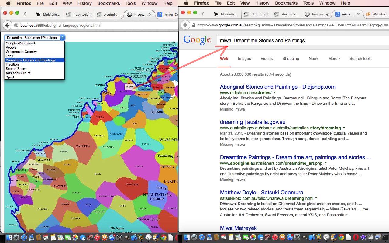 Australian Indigenous Language Image Map Dropdown Tutorial