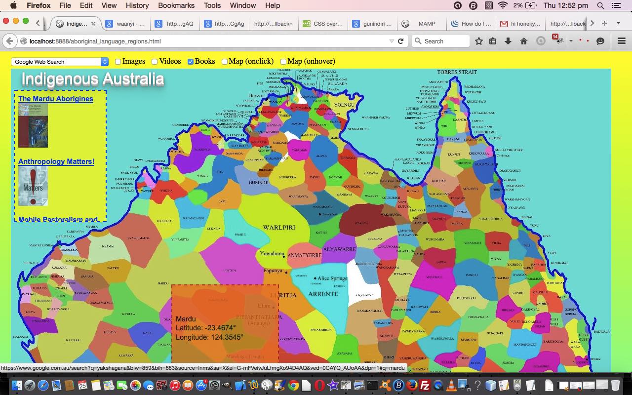 Australian Indigenous Language HTML Map jQuery YQL Tutorial