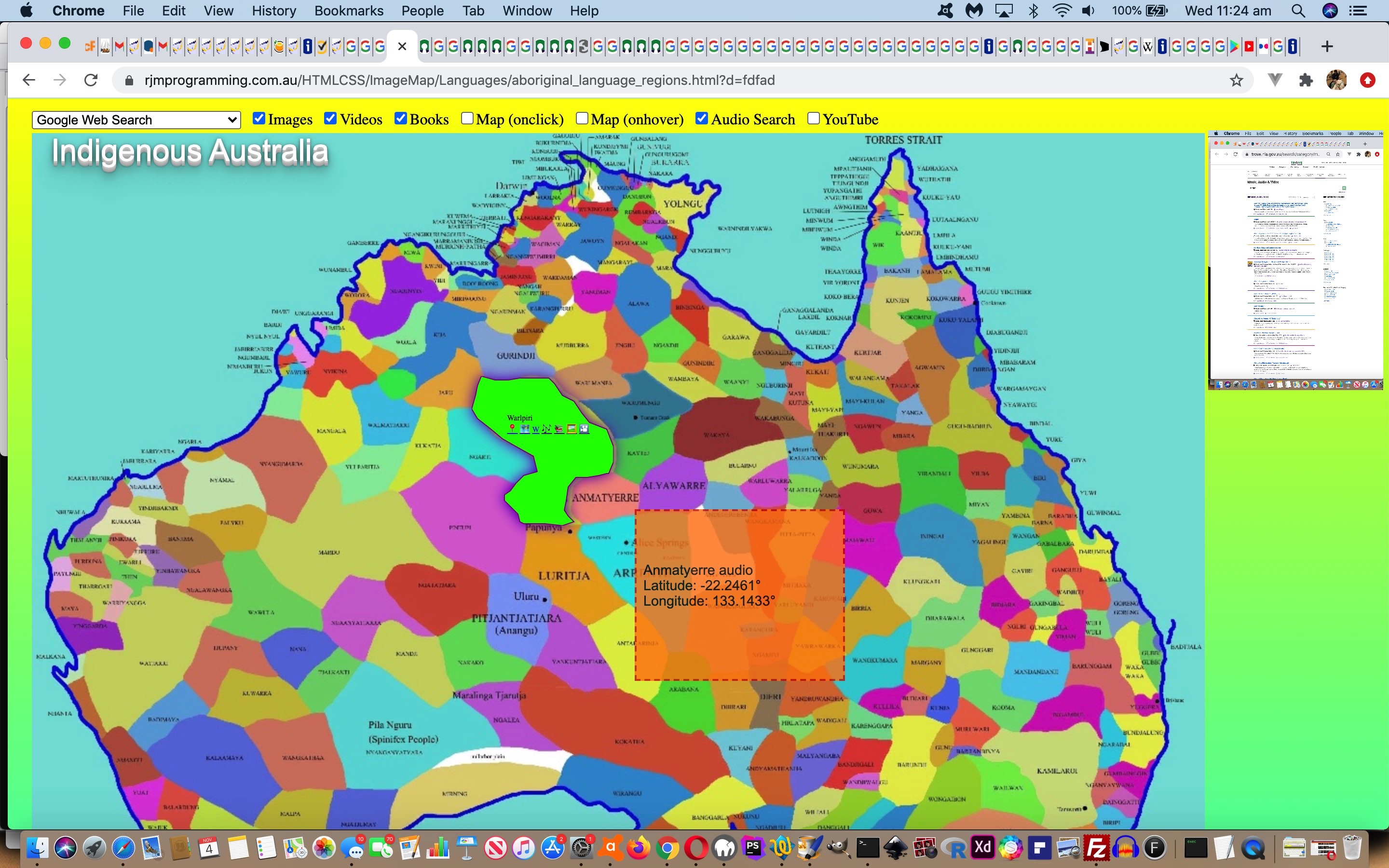 Australian Indigenous Language HTML Map Trove Tutorial