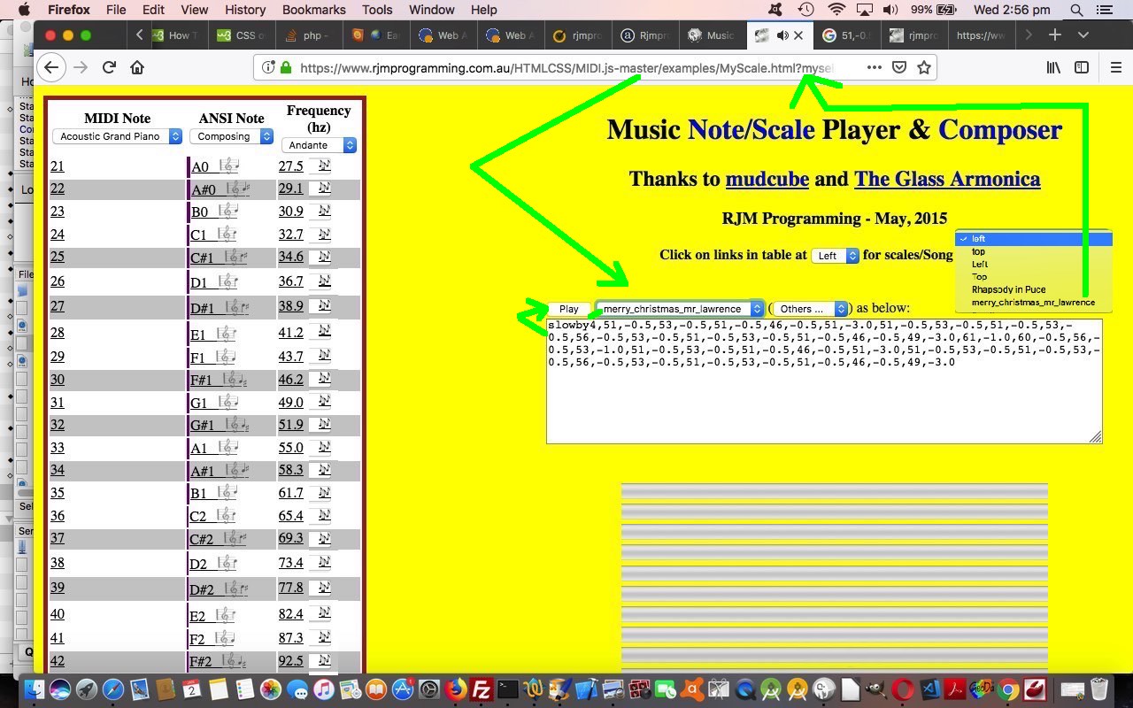 HTML/Javascript/PHP Compose Music Makeover Tutorial