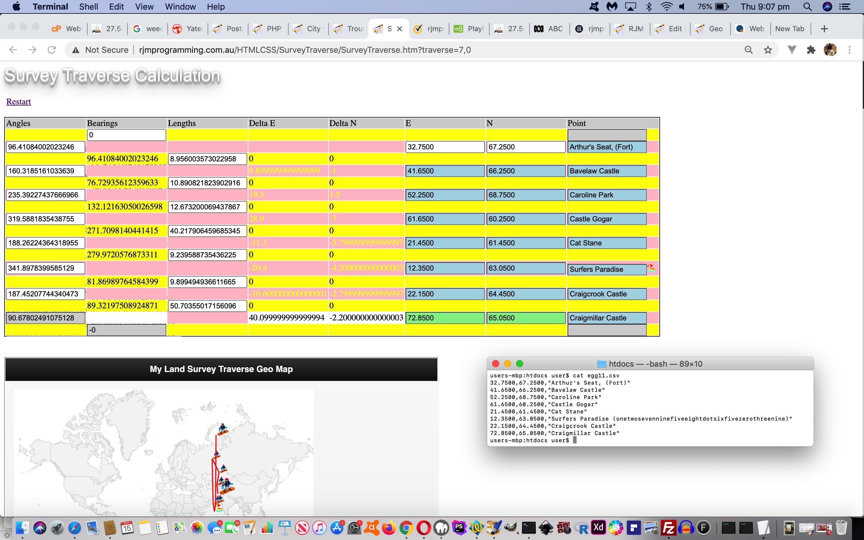 HTML and Javascript and CSS Survey Traverse CSV Geo Chart Emoji Tutorial