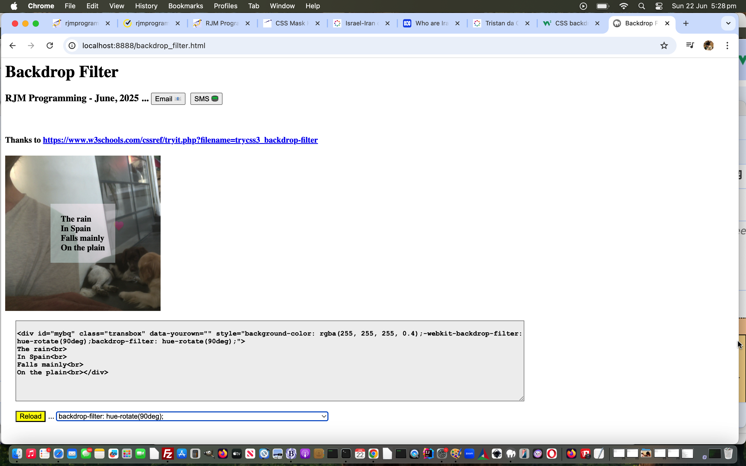 CSS Backdrop Filter Recursive Iframe Tutorial