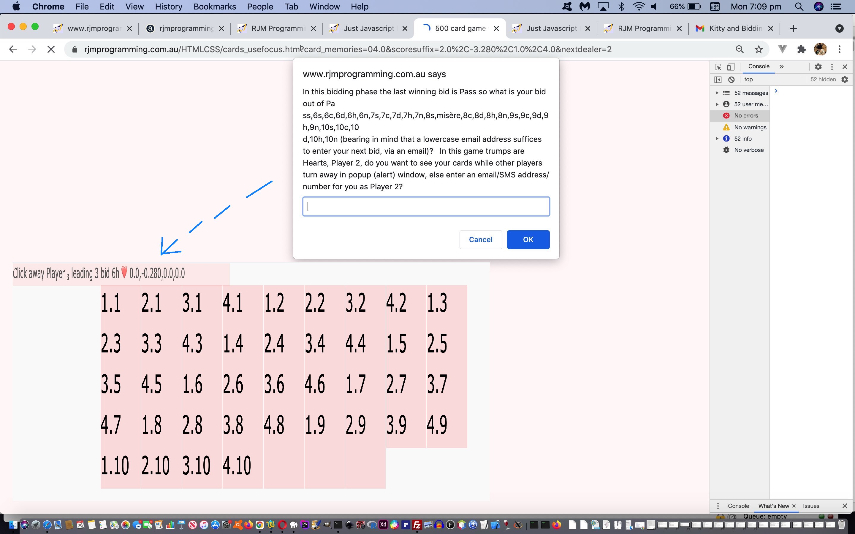 Just Javascript Five Hundred Card Game Continuous Scoring Tutorial