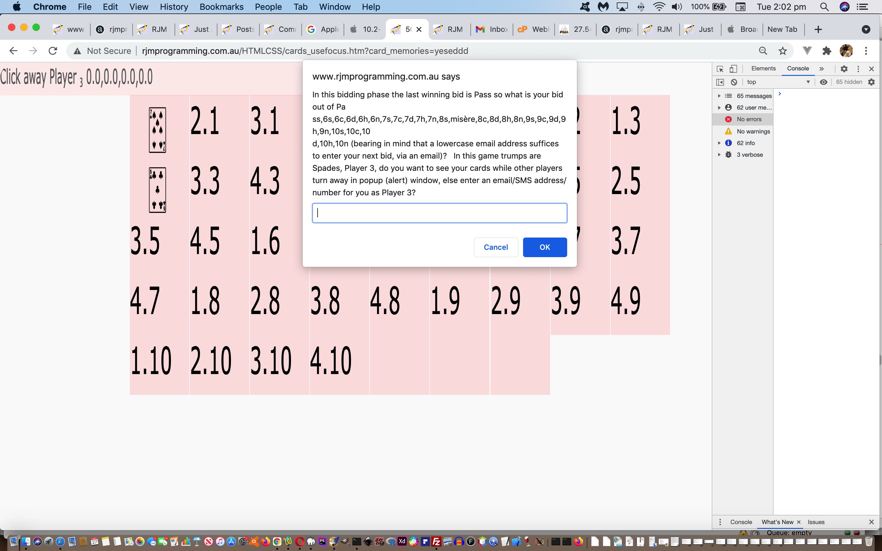 Just Javascript Five Hundred Card Game Rendering Timing Tutorial