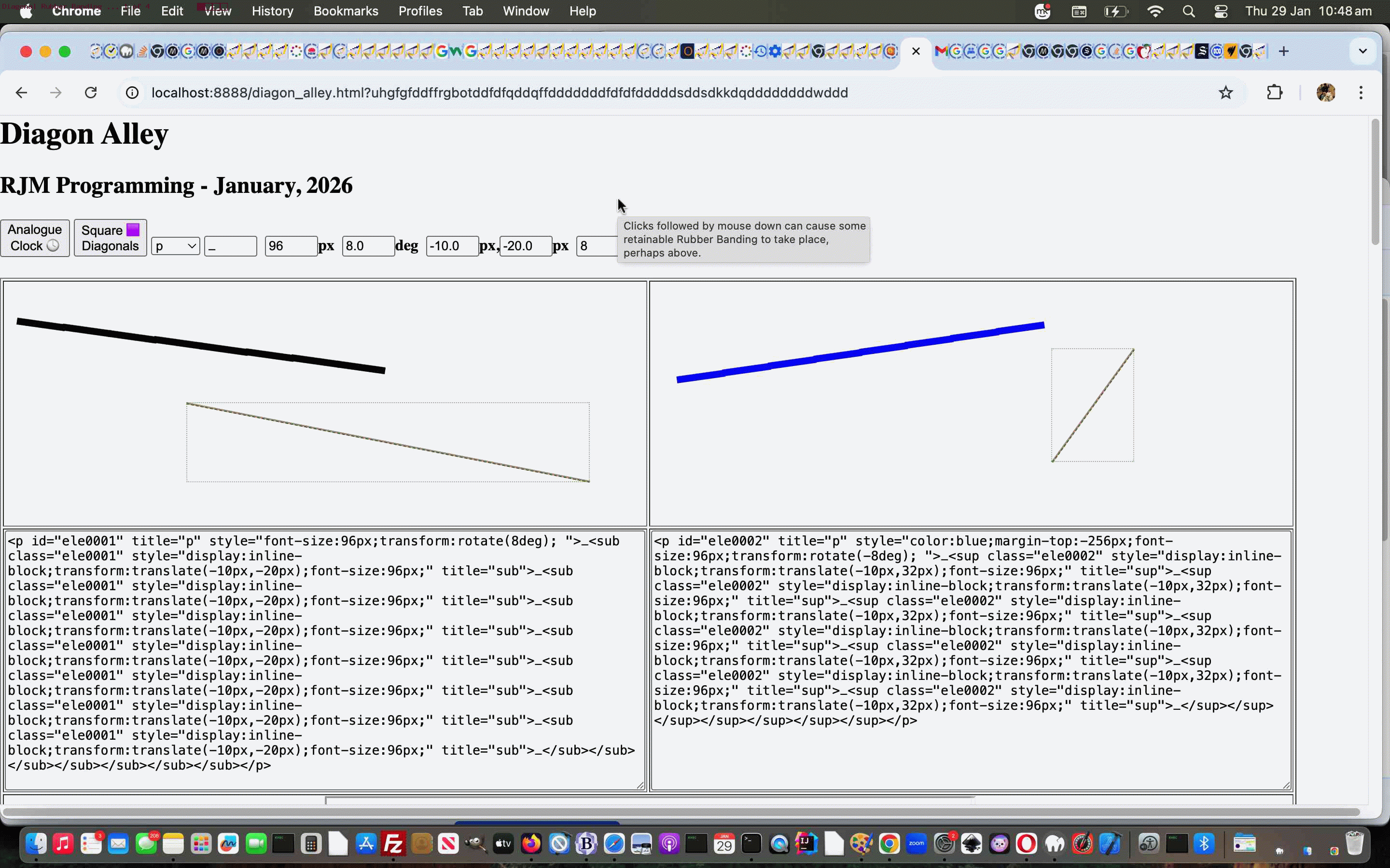 Diagonal Element Rubber Banding Tutorial
