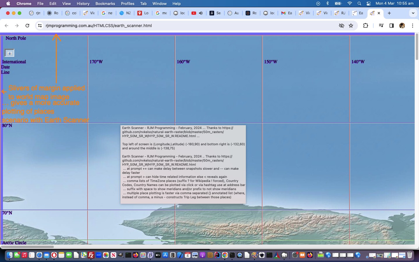 Earth Scanner Map Image Margin Tutorial