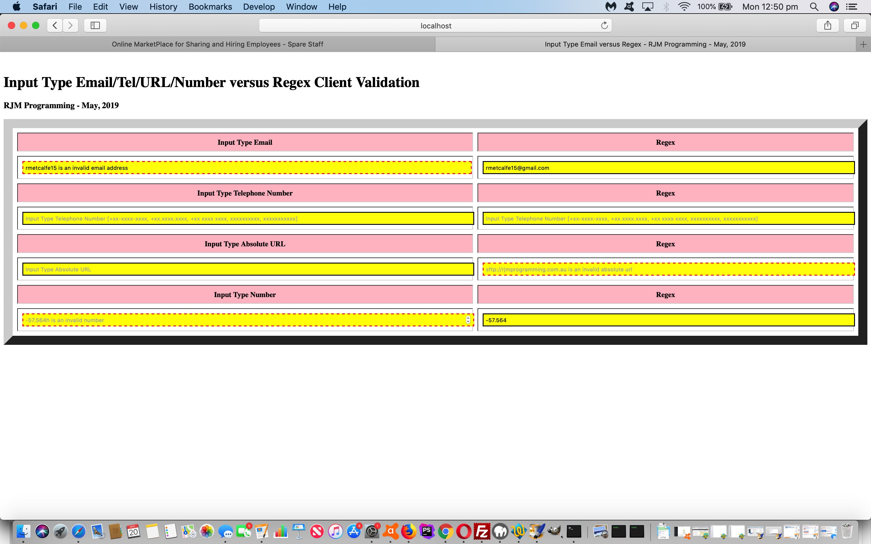 HTML Worded Validation via Client Input or Regular Expression Tutorial