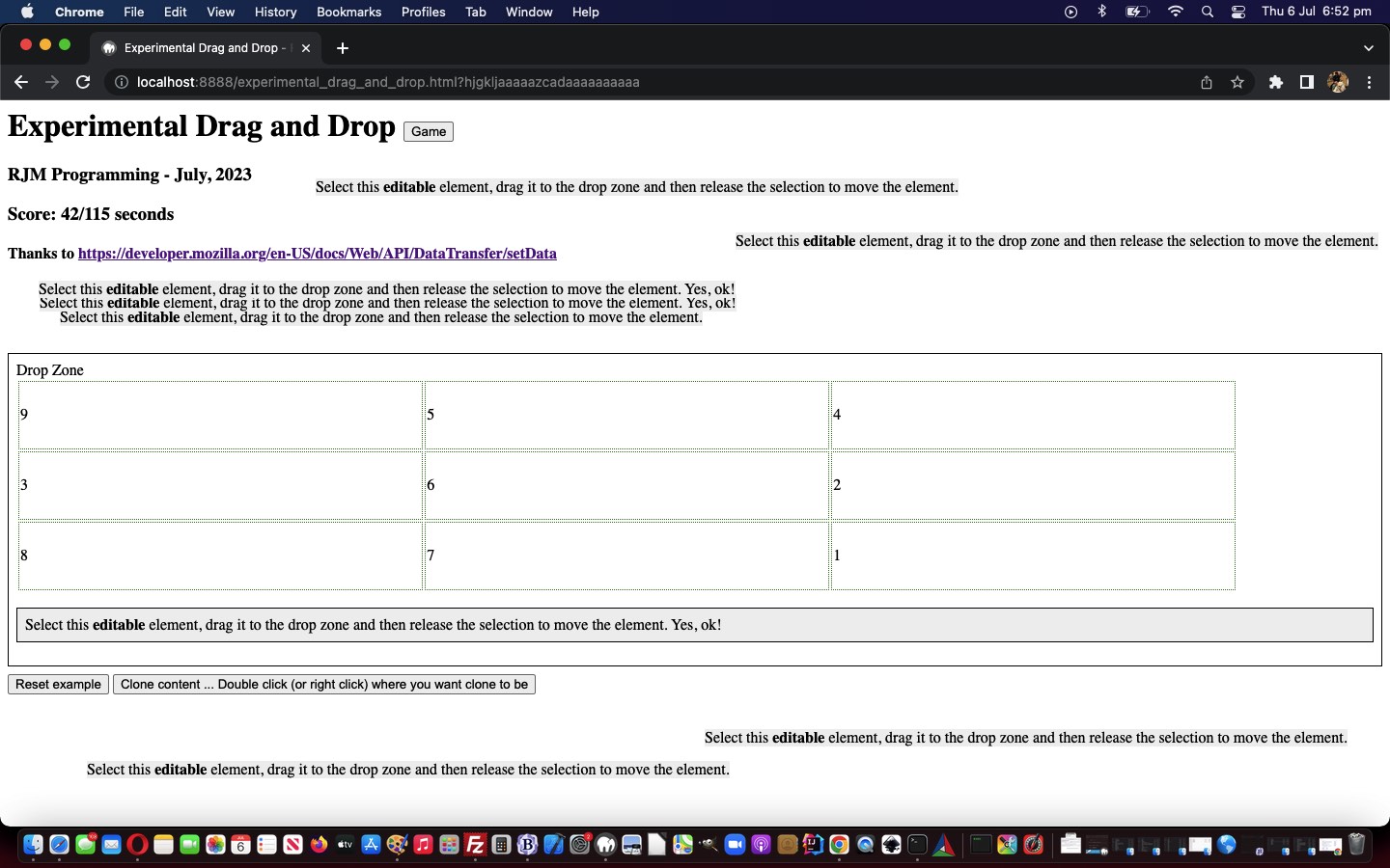 Experimental Drag and Drop Game Tutorial