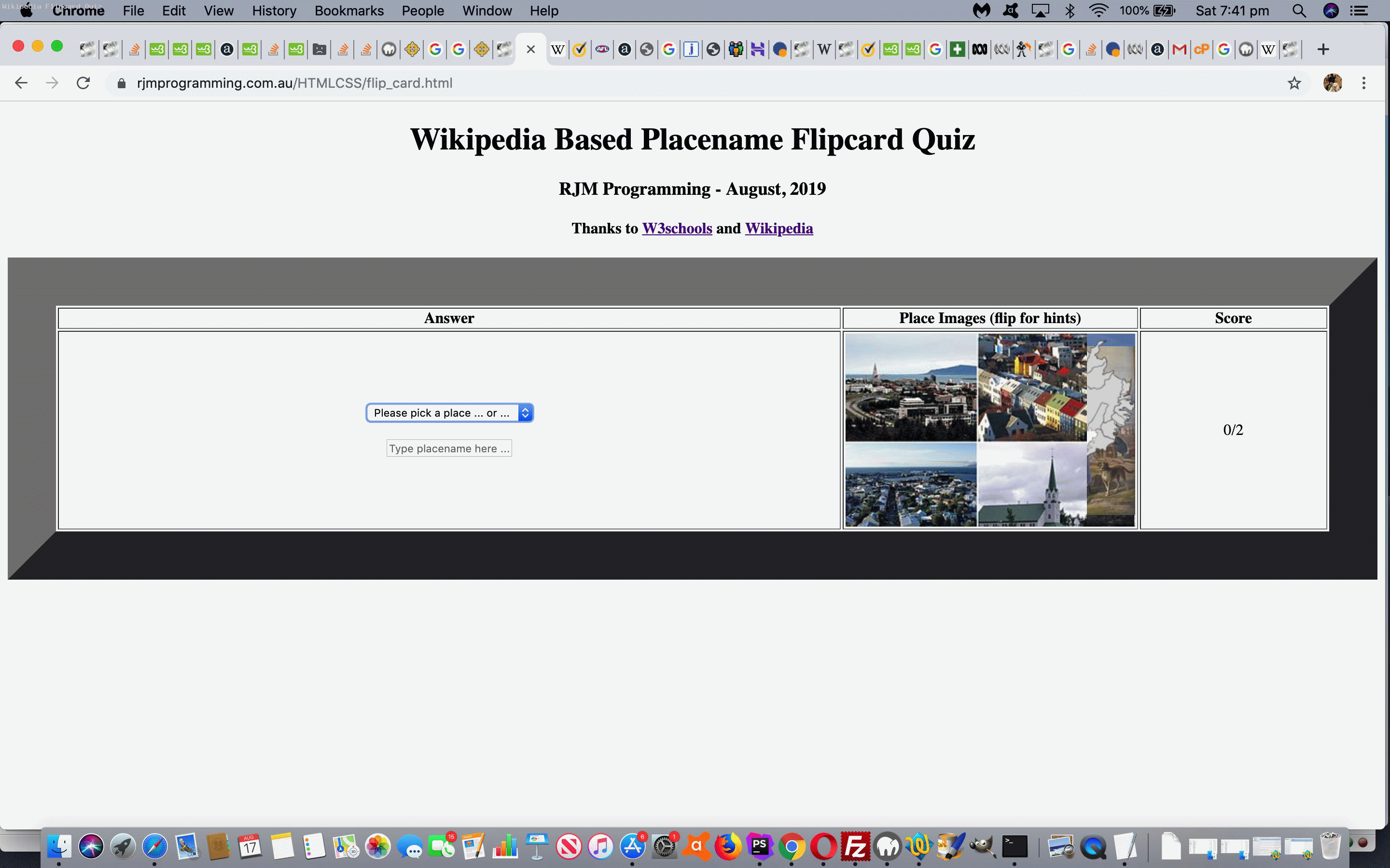 Wikipedia Flipcard Quiz Primer Tutorial