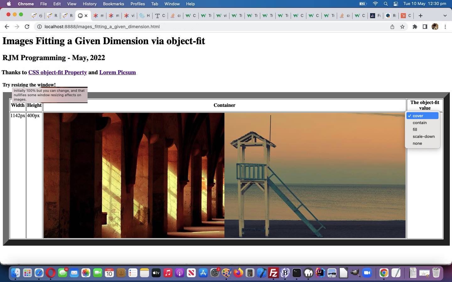 Image Pair Fitting into a Given Dimension Primer Tutorial