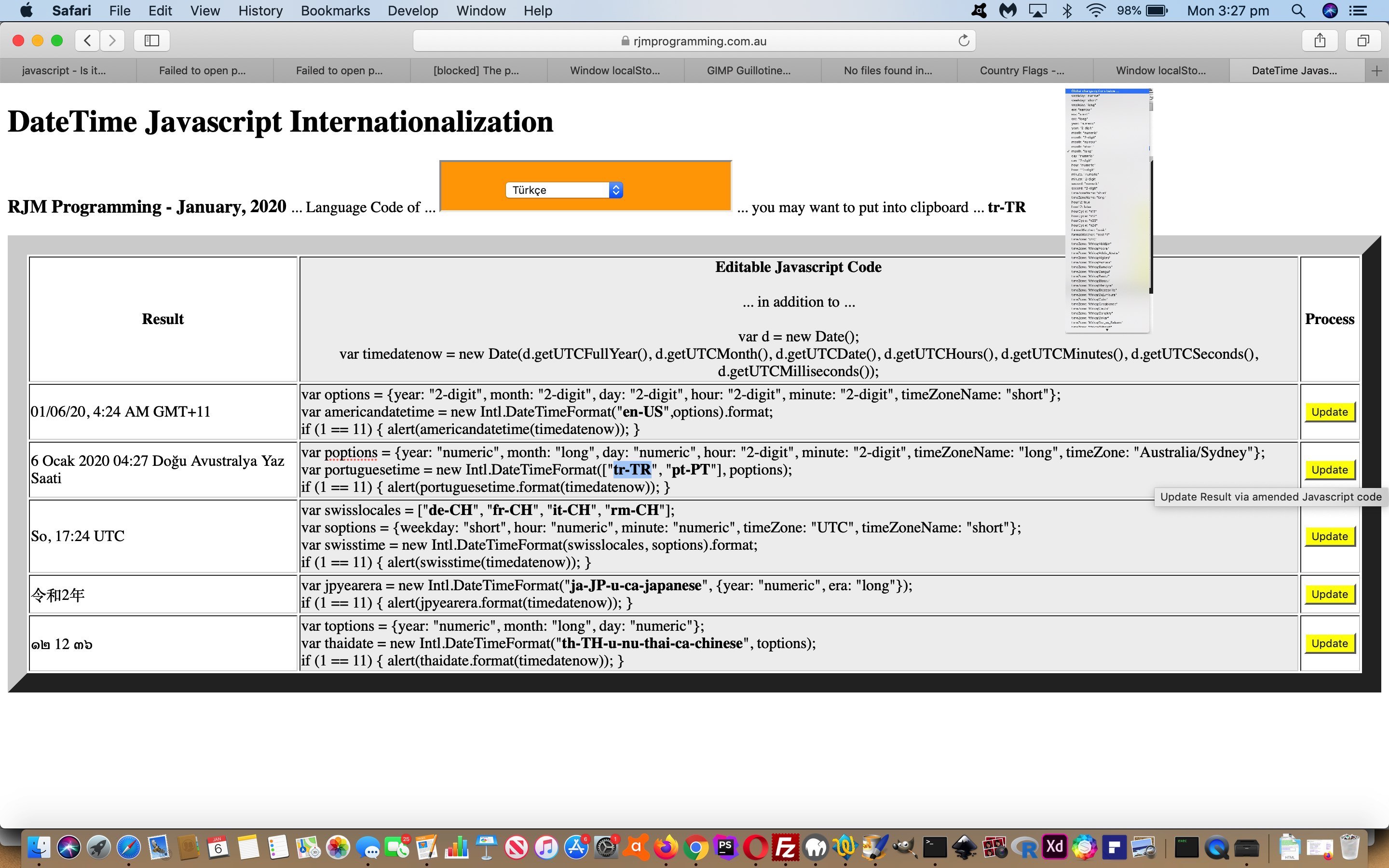 DateTime Javascript Internationalization Primer Tutorial