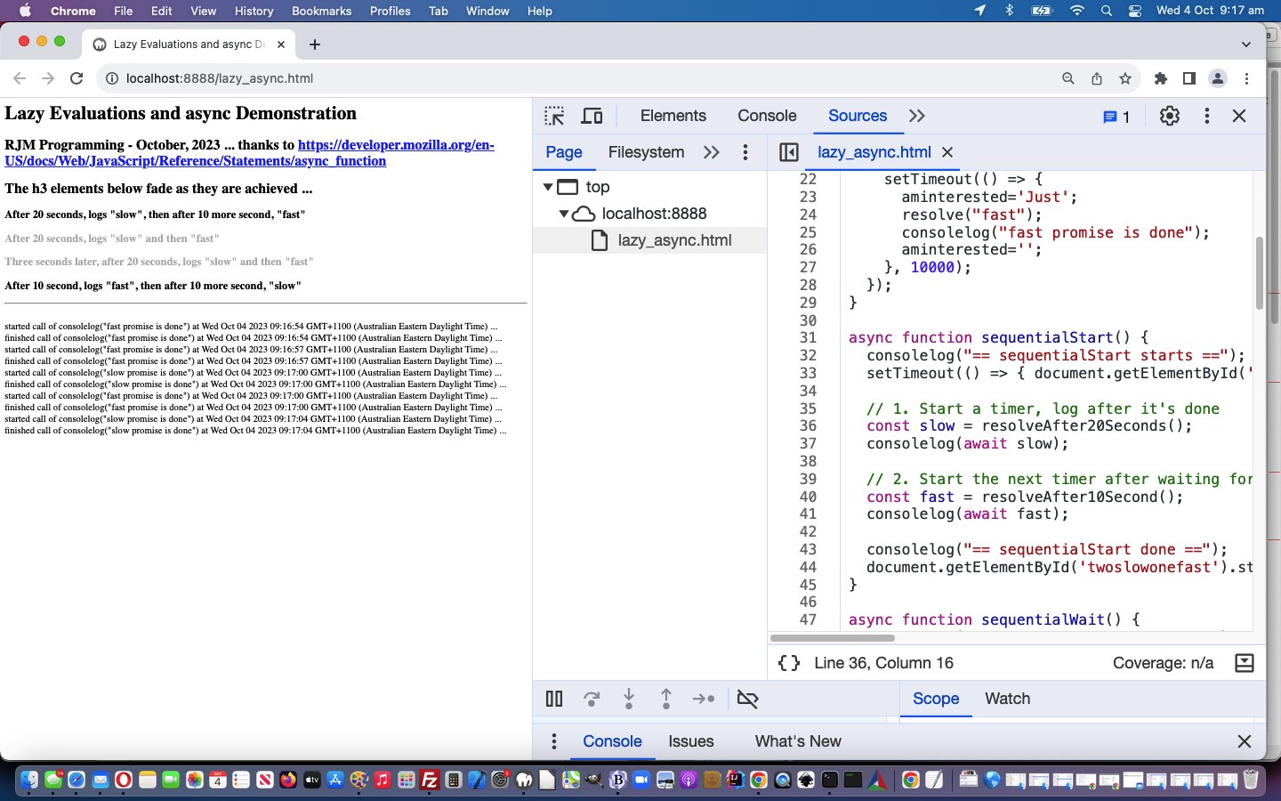 Javascript Lazy Evaluation Promise Tutorial