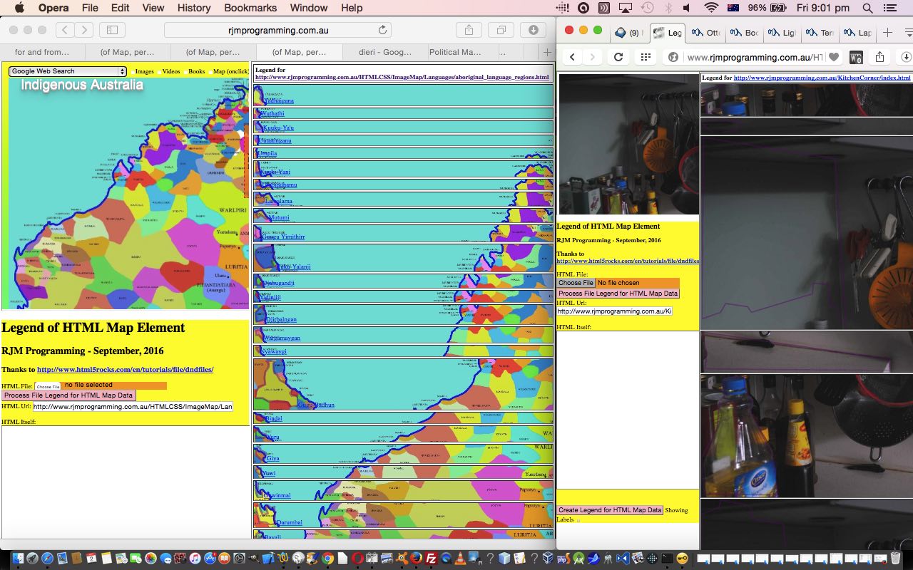 Legend for and from HTML Map Element Overlay Tutorial