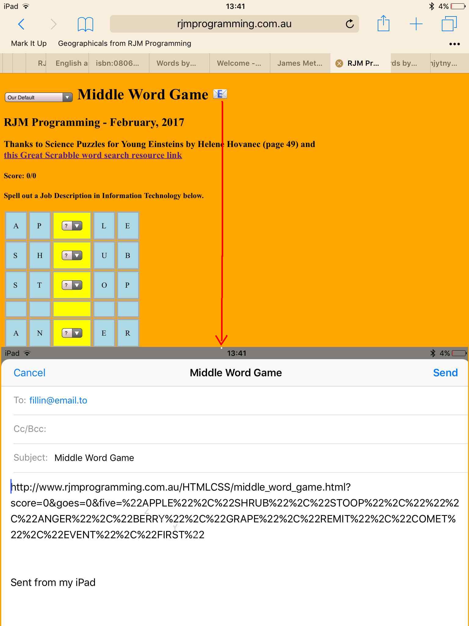 Middle Word Game Share Tutorial