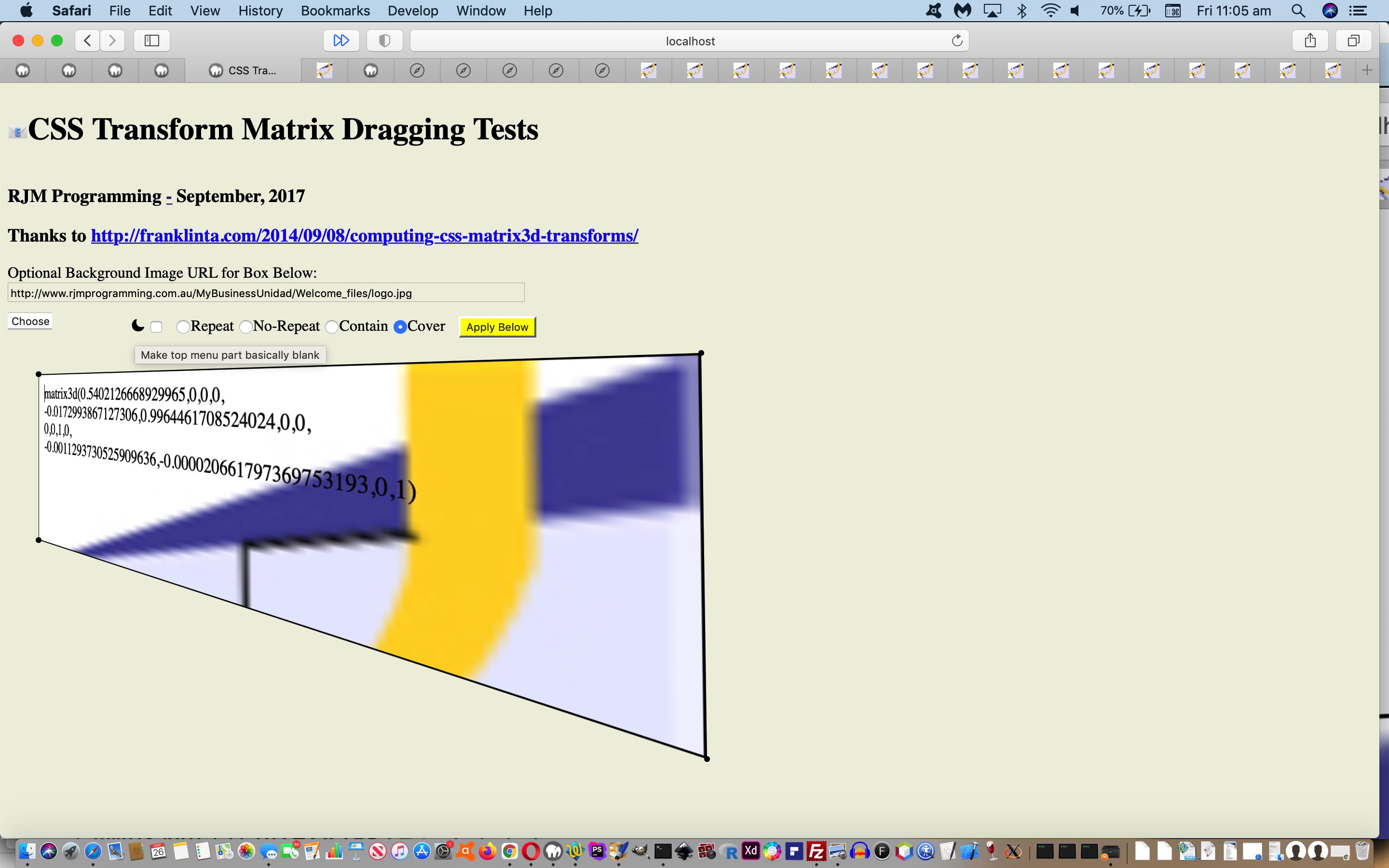 CSS 3D Transformation Matrix Antikludge Tutorial