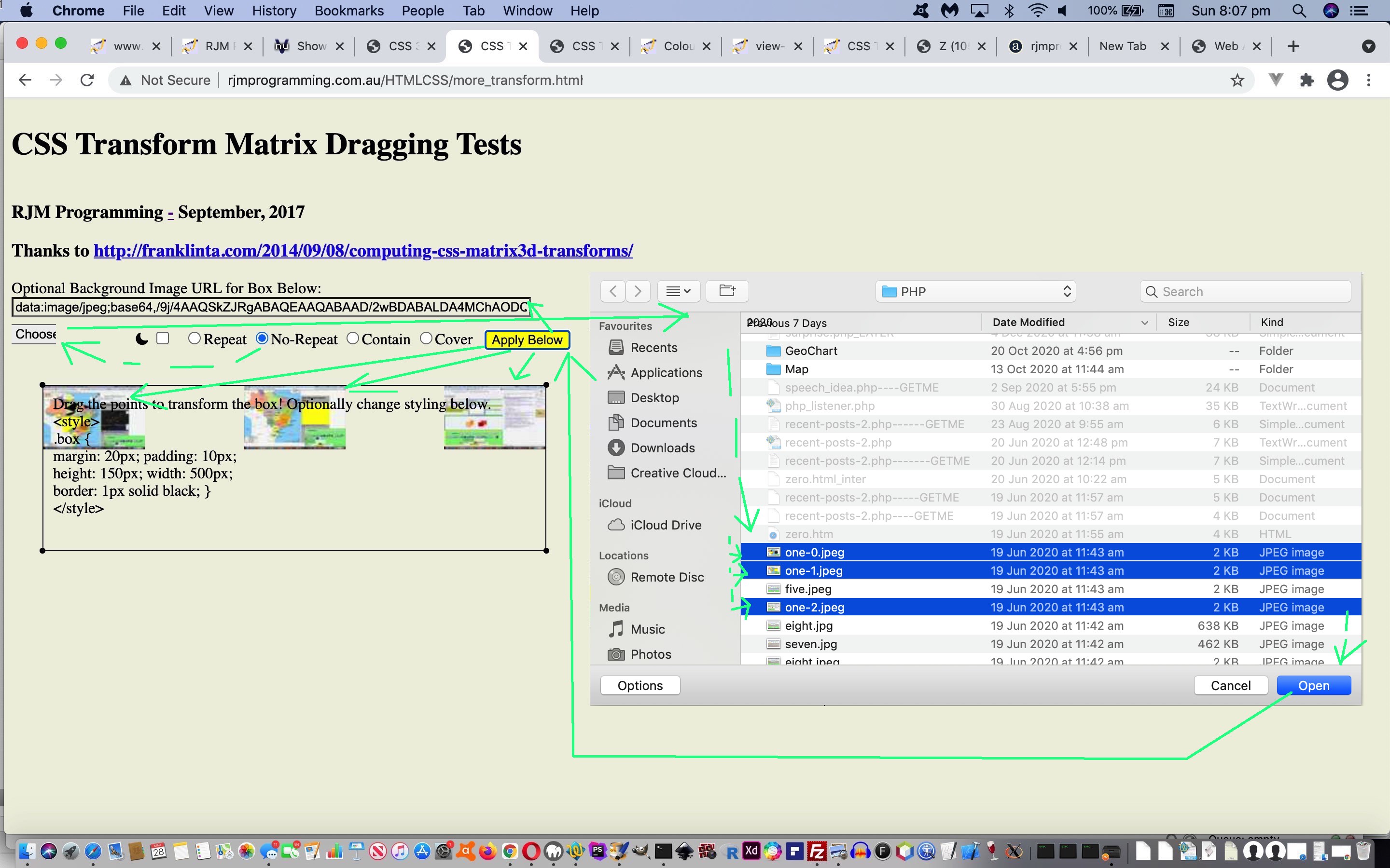 CSS 3D Transformation Matrix Multiple Image Tutorial