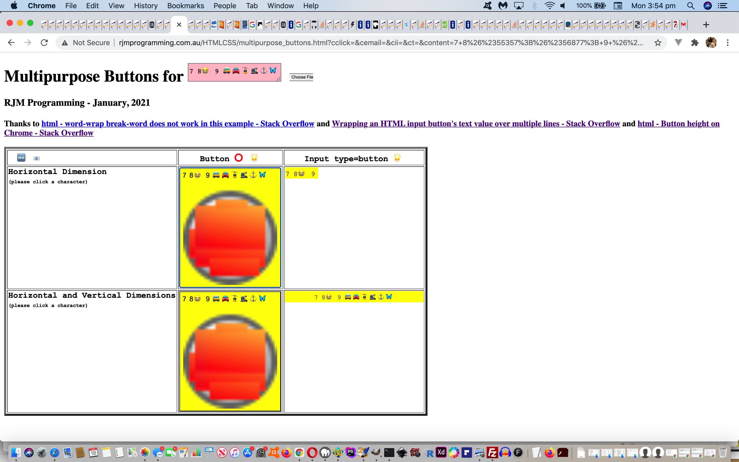 Multipurpose Buttons Emoji UTF-16 Tutorial