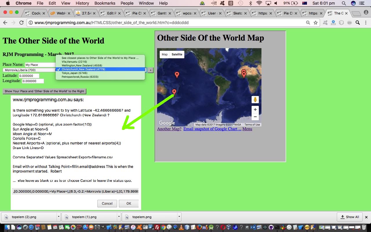 Other Side of the World Places Tutorial