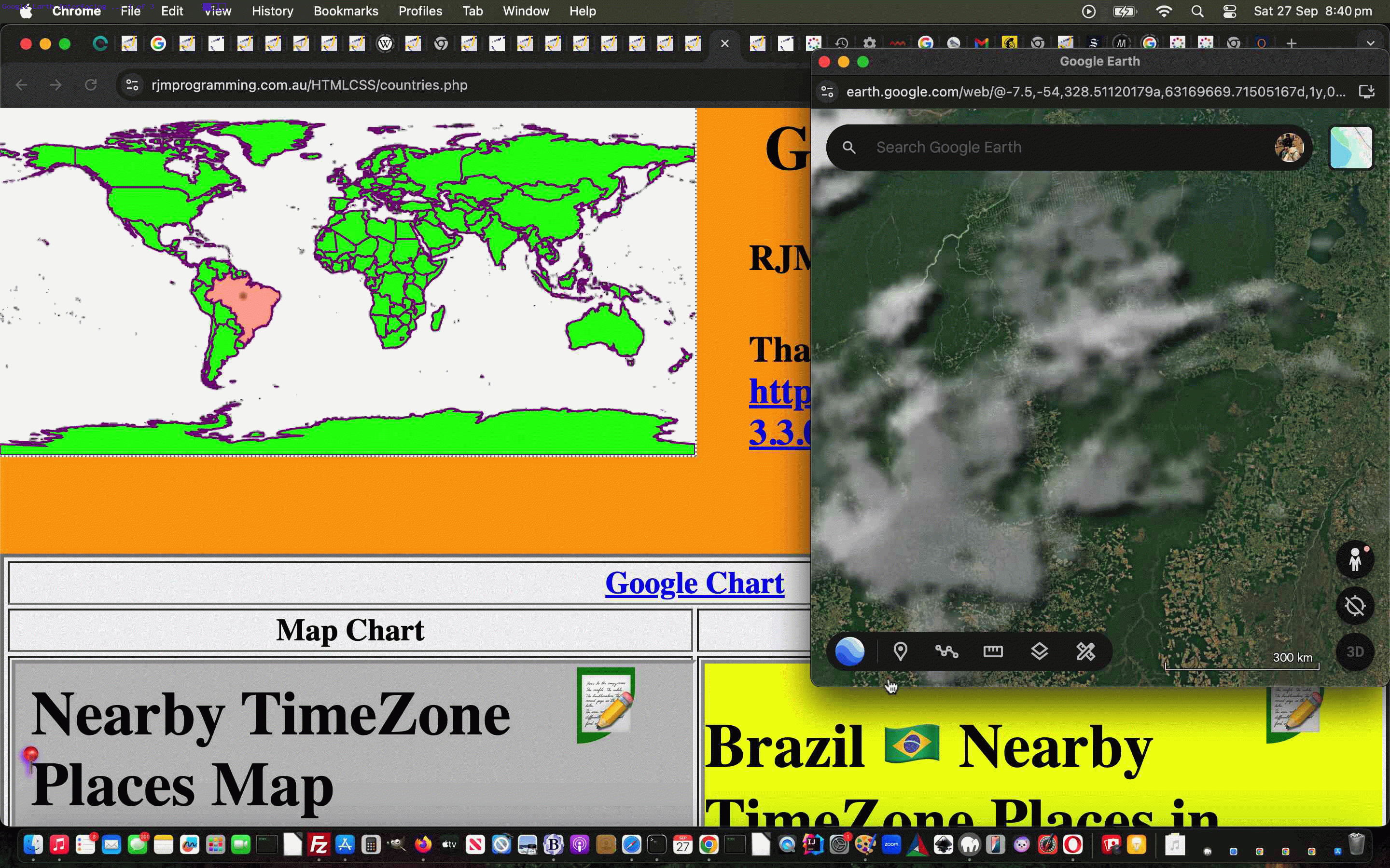 Co-ordinate Cursor Mercator Projection Google Earth Tutorial