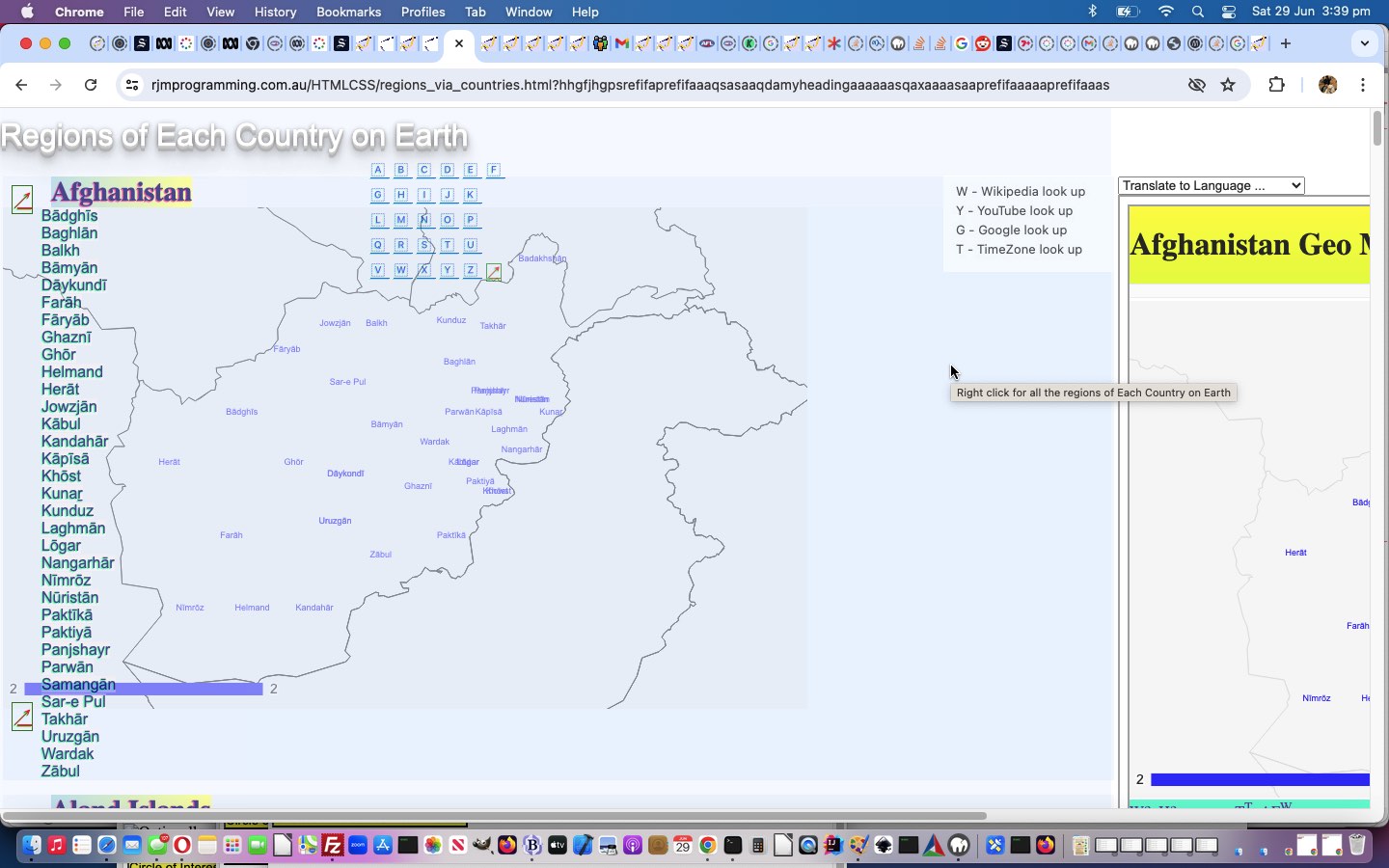 Google Charts Geo Chart Region Picker Nesting Tutorial
