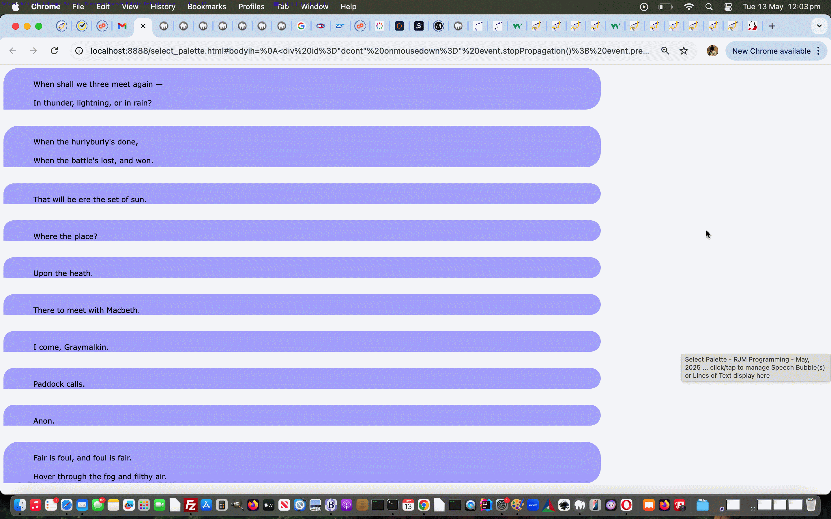 Select Multiple Webpage Palette Speech Bubble Tutorial