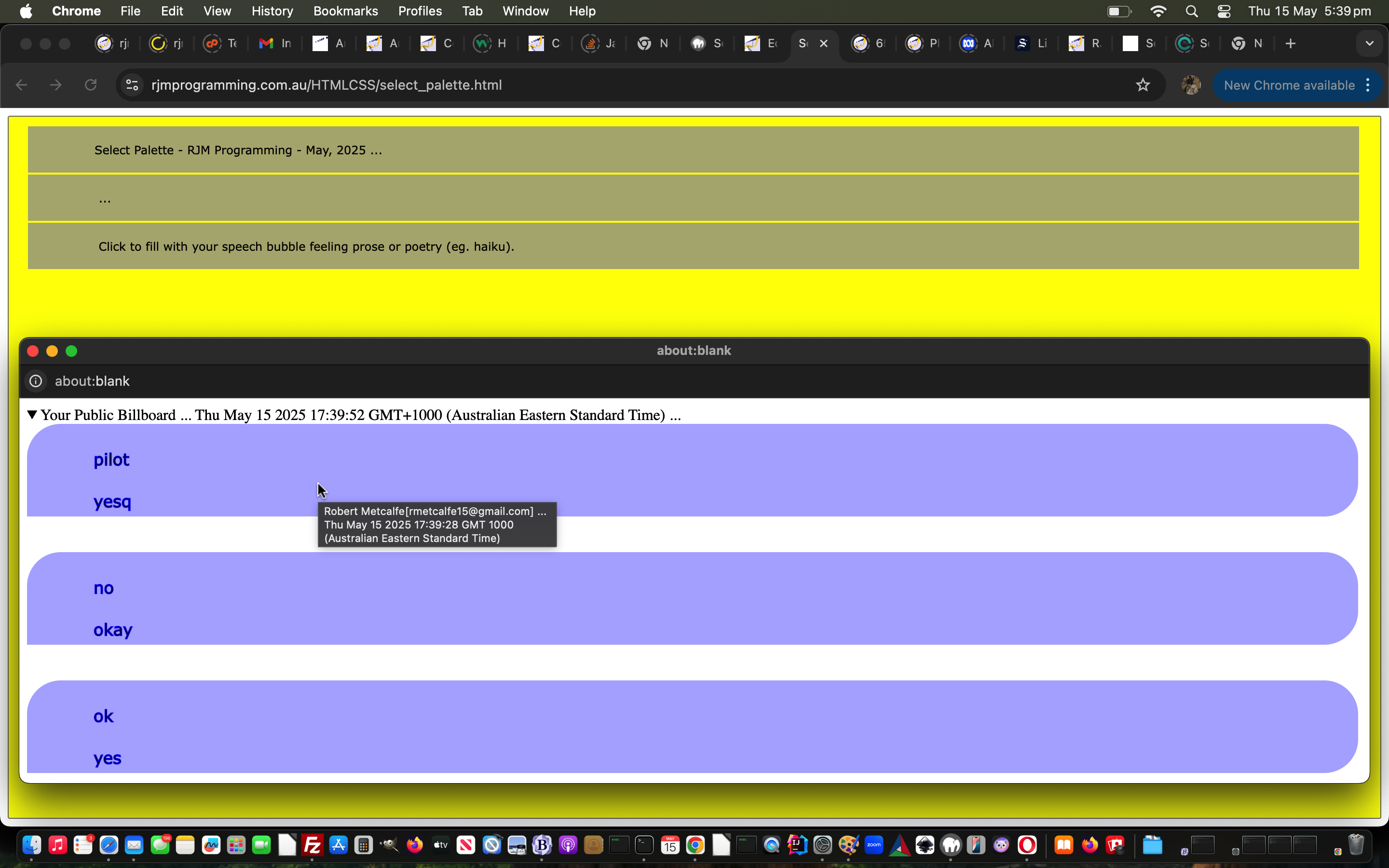 Select Multiple Webpage Palette Speech Bubble PHP Tutorial