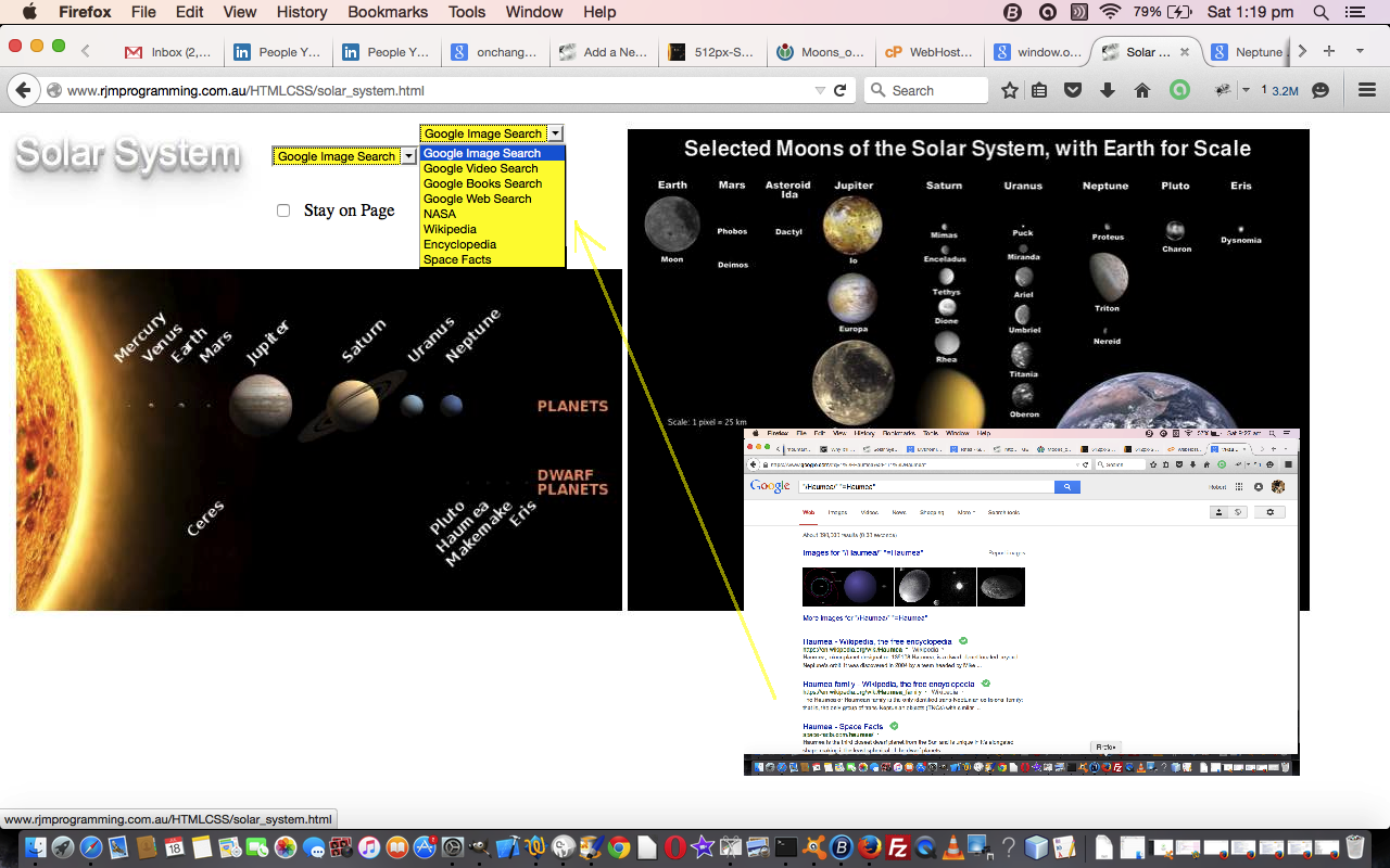 HTML Image Map Solar System Follow Up Tutorial