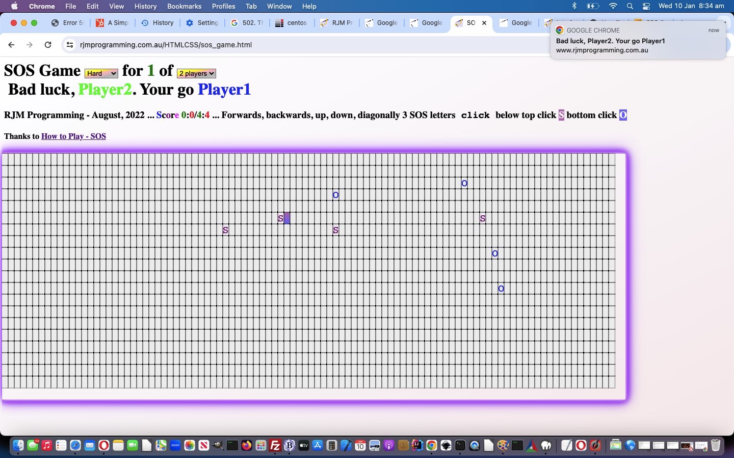 SOS Game Keyboard Tutorial