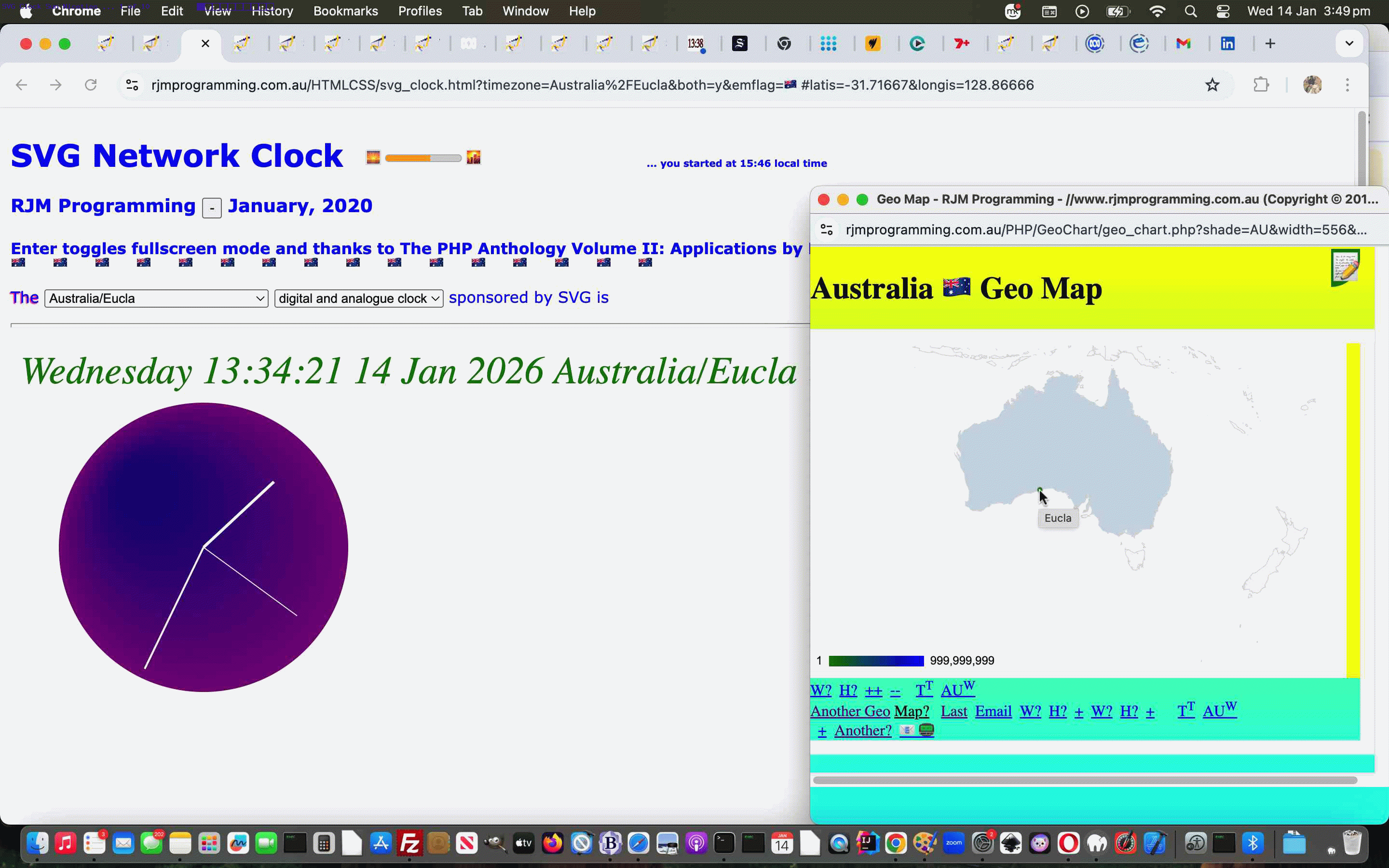 SVG Network Clock Sun Information Niceties Tutorial