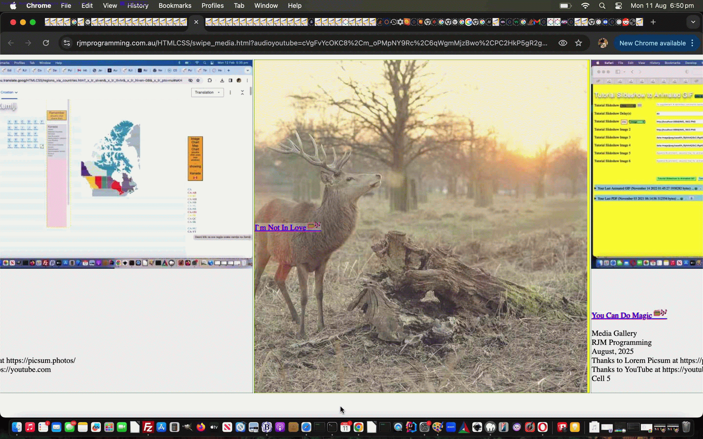 Tabular Single Row YouTube Audio or Video Gallery Tutorial