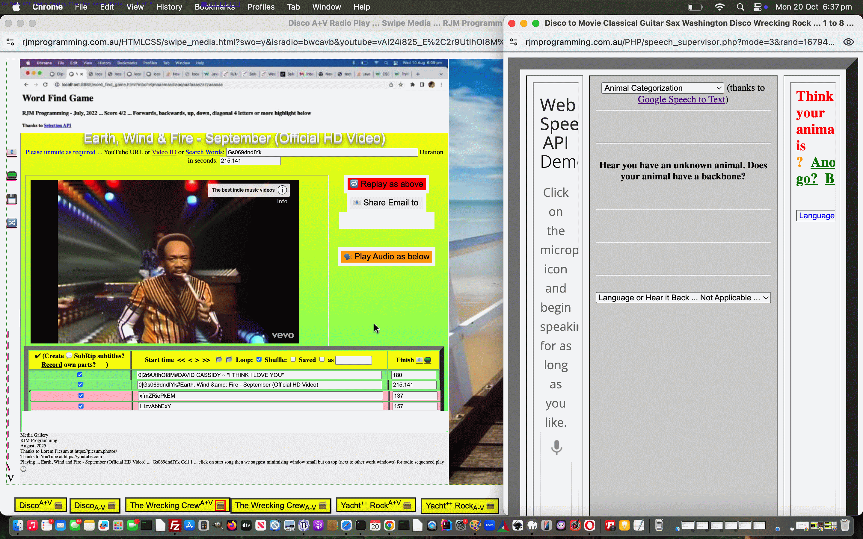 YouTube API Caller Radio Change of Genre Saying Playlist Title Tutorial