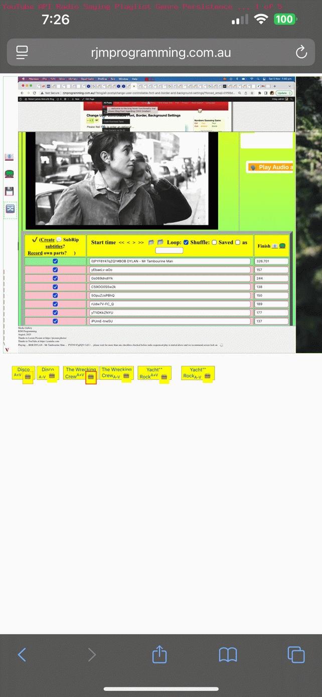 YouTube API Caller Radio Webpage Persistence Tutorial