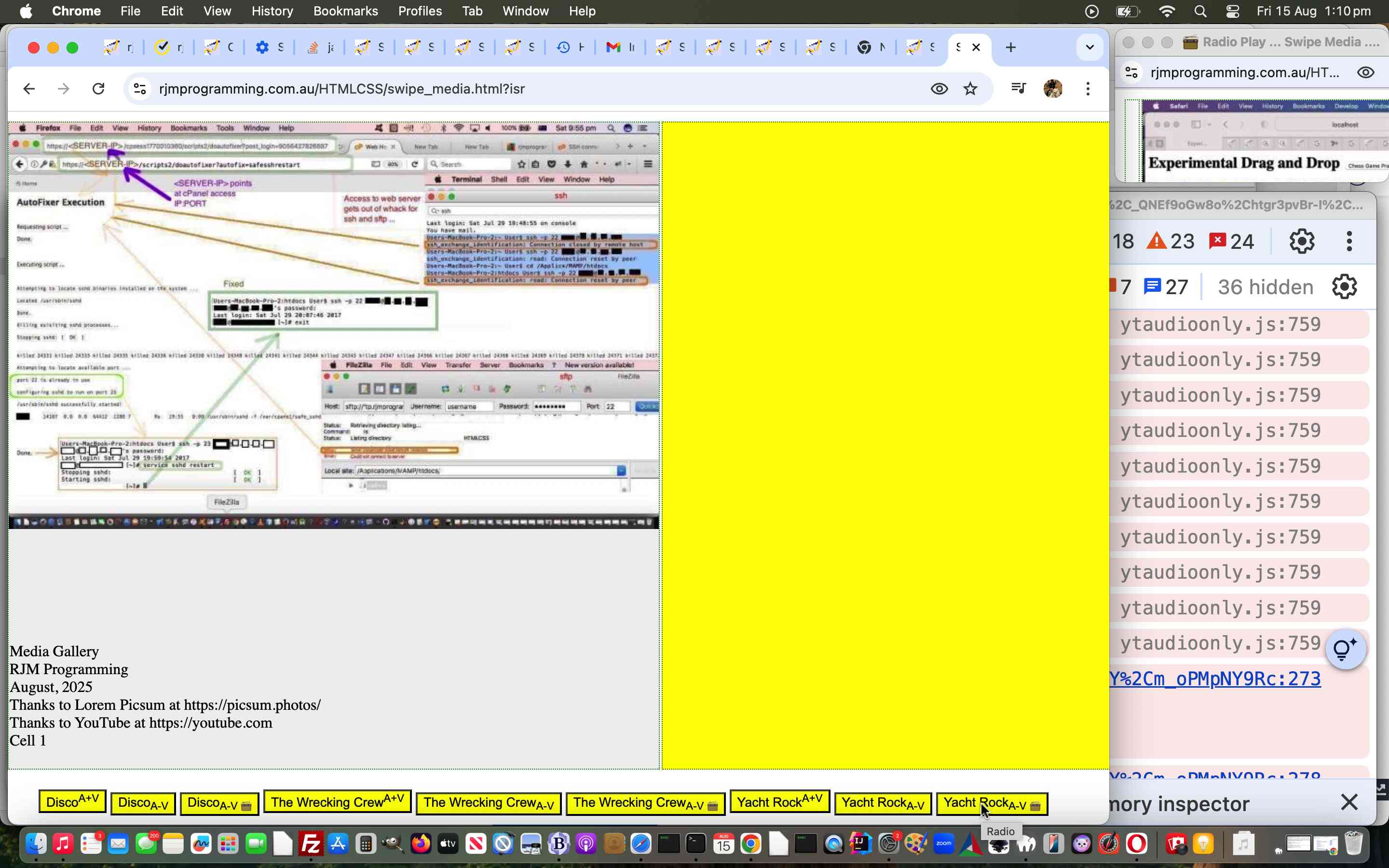 Tabular Single Row Image Gallery Linking Tutorial