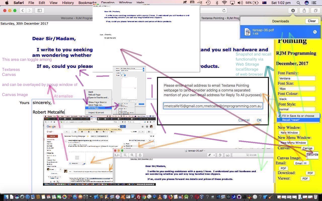 Textarea Pointing Web Storage Tutorial