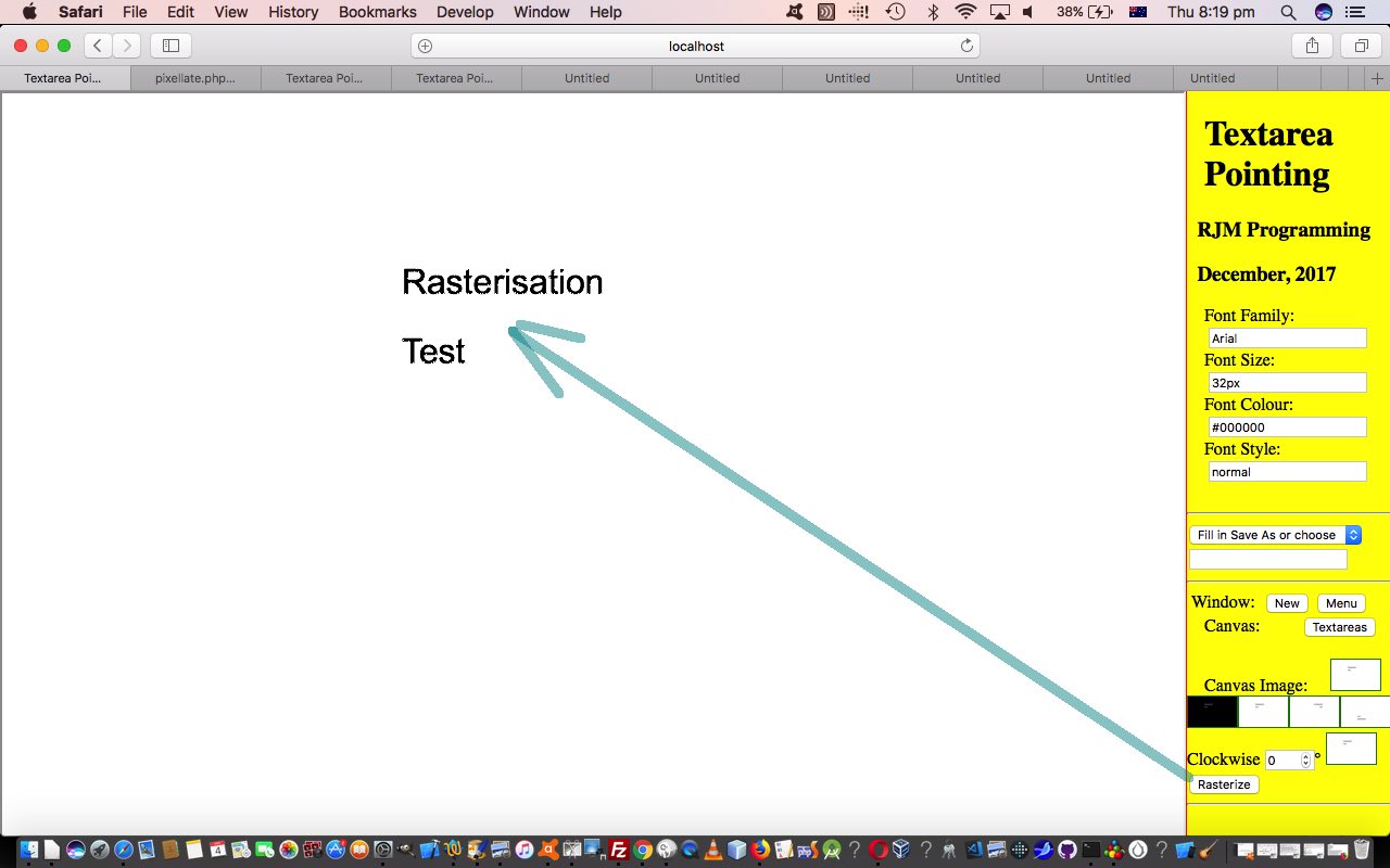 Textarea Pointing Rasterise Tutorial