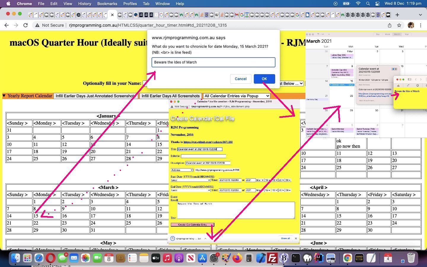 Mac OS MAMP Timekeeping Web Application PHP Calendar iCal Integration Tutorial