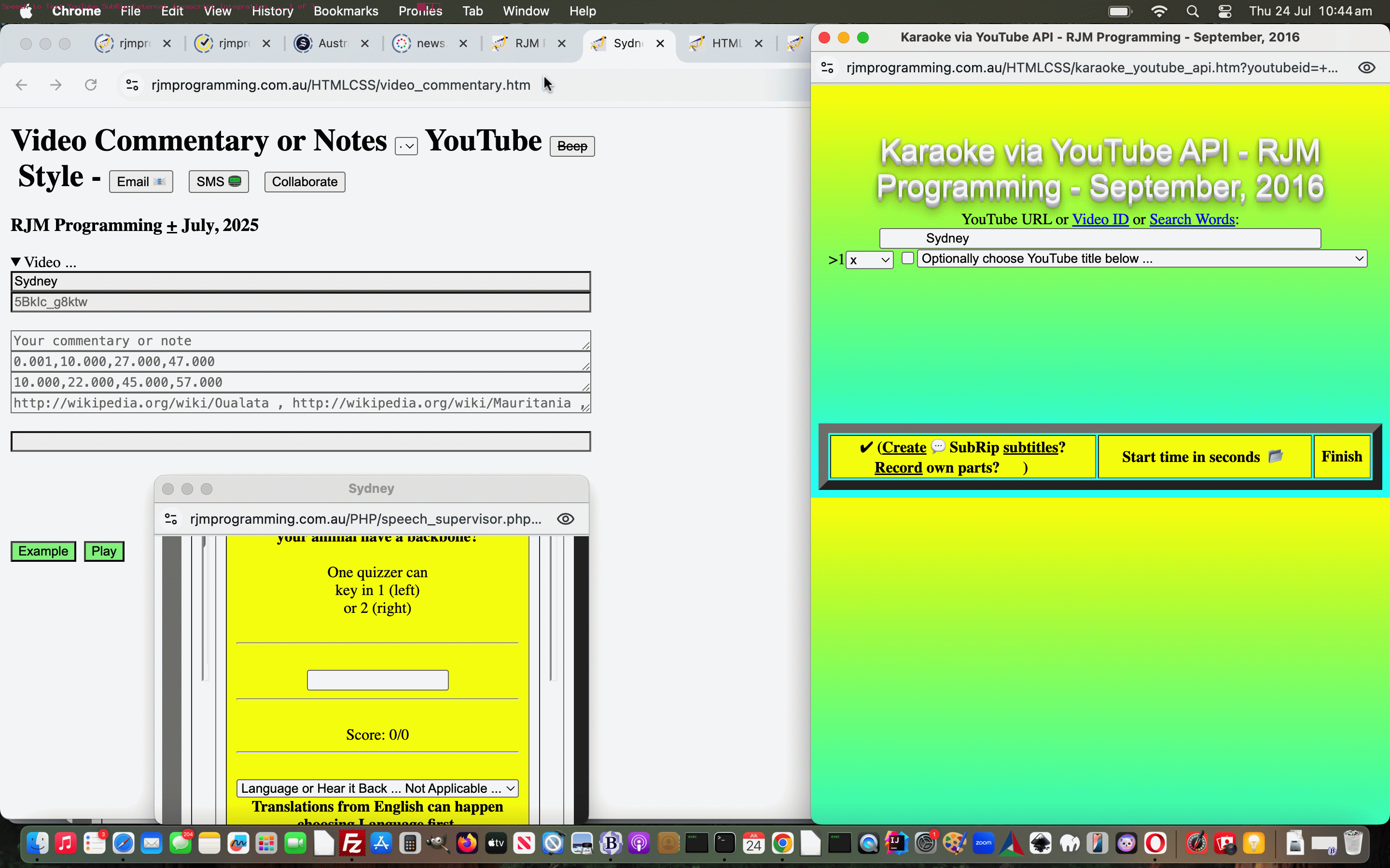 Speech to Text YouTube SubRip Subtitles External Javascript Tutorial