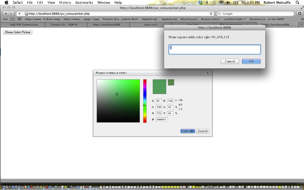 YUI UI Colour Picker Primer Tutorial