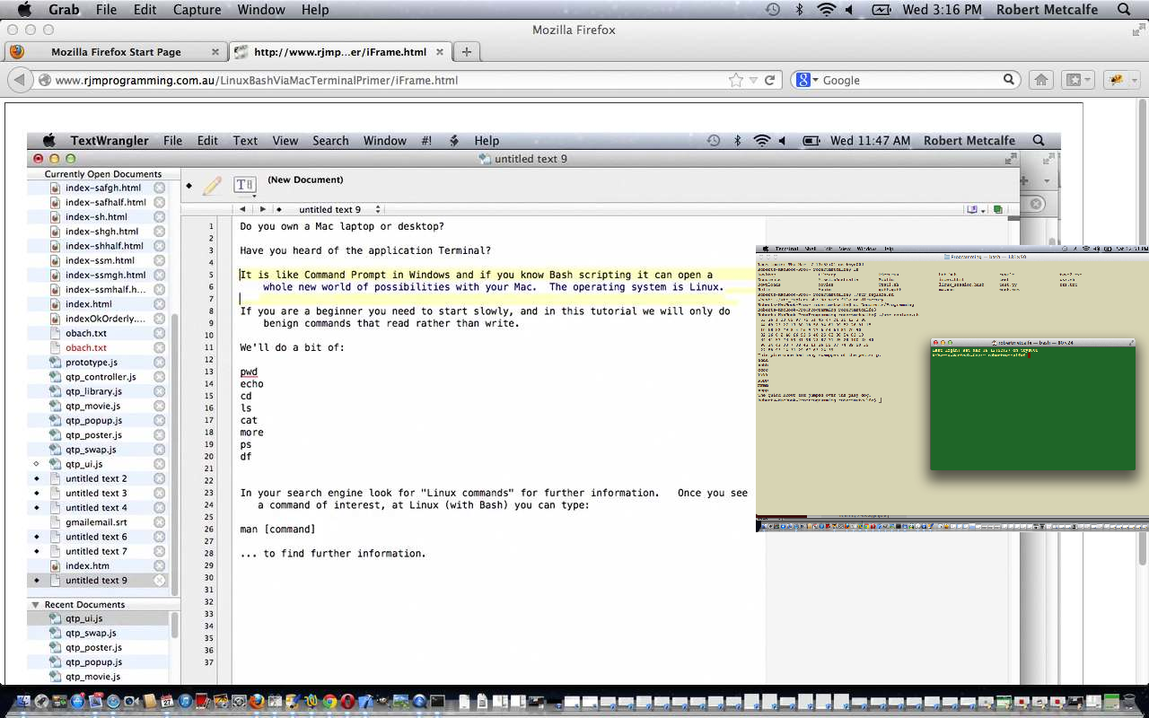 More Linux Bash Mac Terminal Tutorial