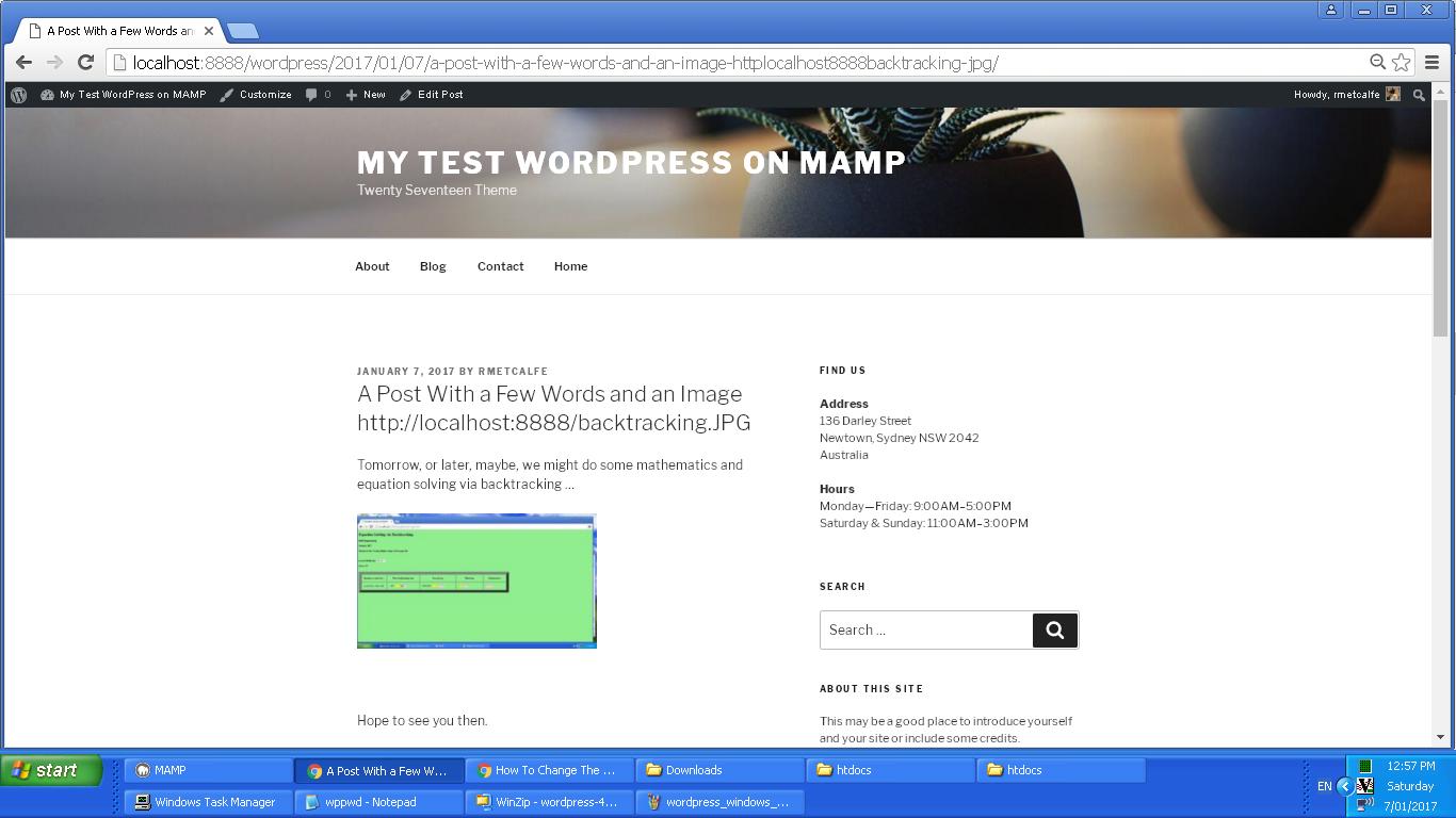 WordPress Twenty Seventeen Theme on MAMP on Windows Install Tutorial
