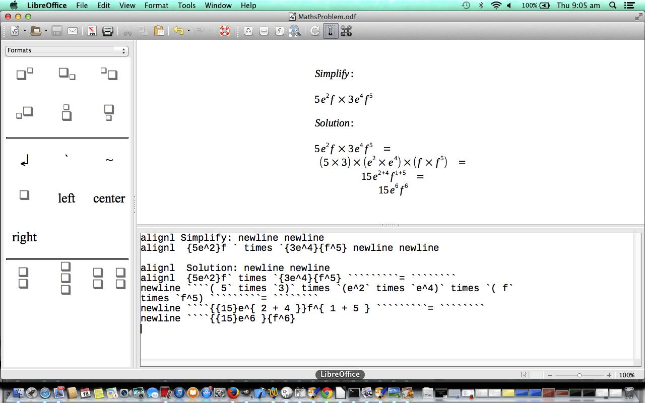 LibreOffice Math Formula Primer Tutorial