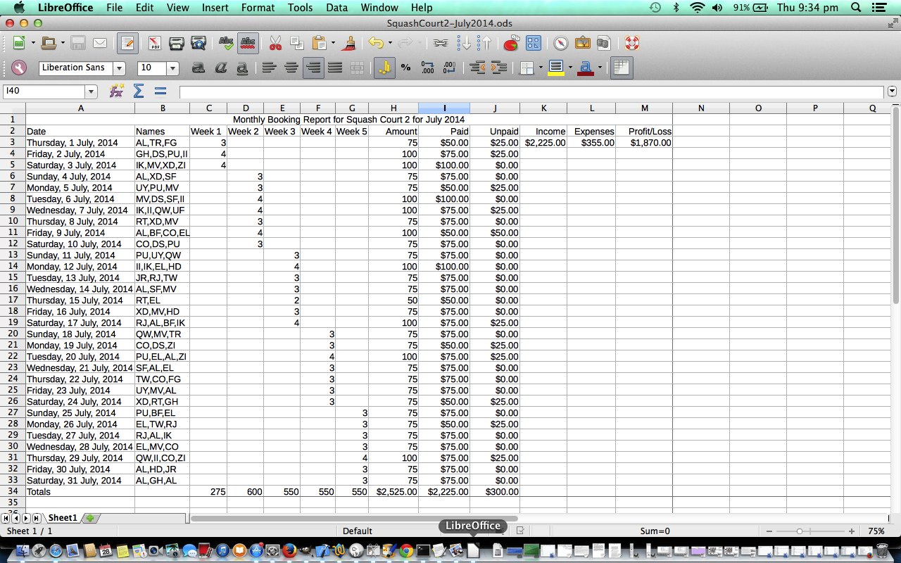 libreoffice spreadsheet