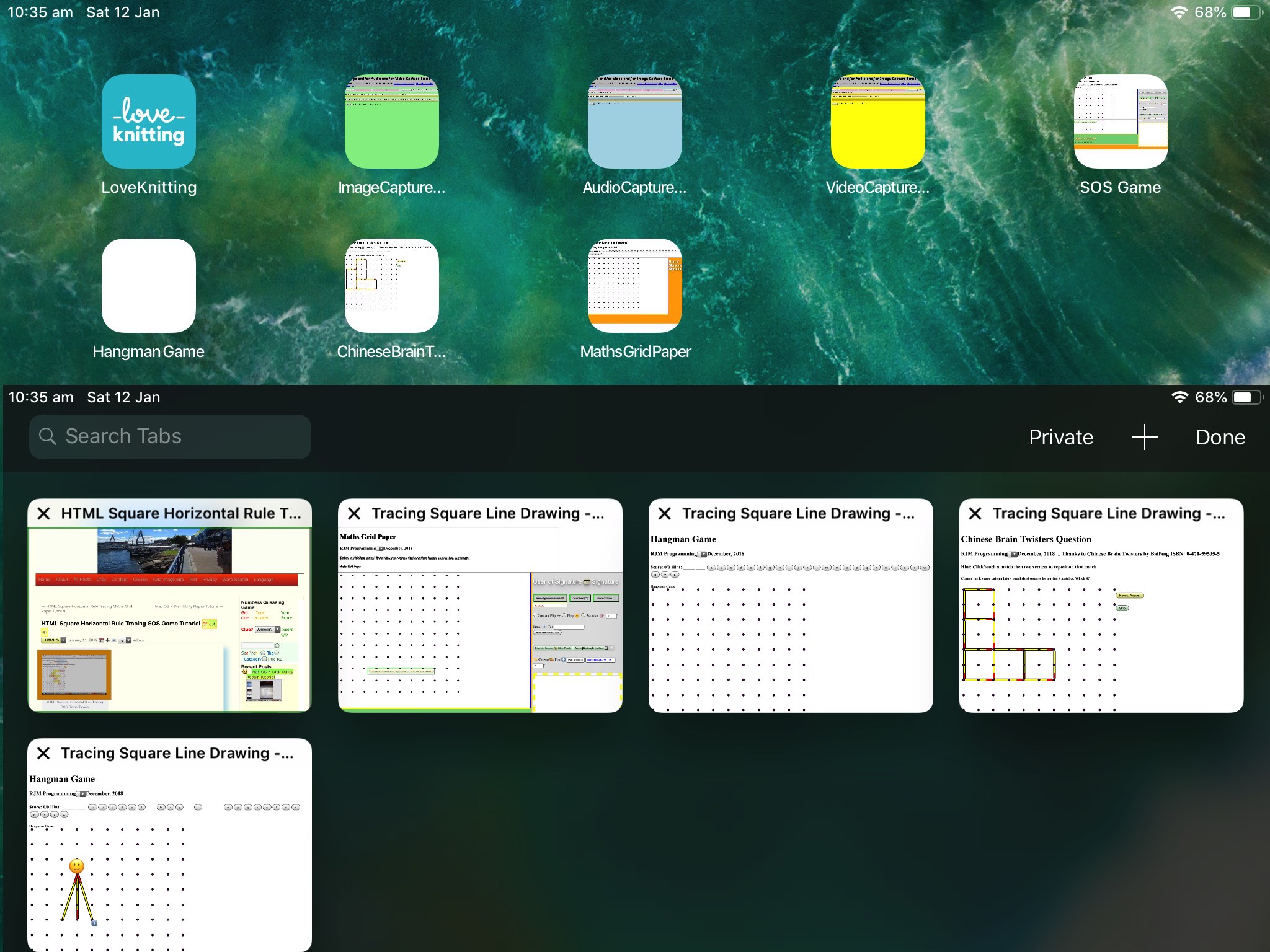 HTML Square Horizontal Rule Tracing iOS Mobile App Tutorial